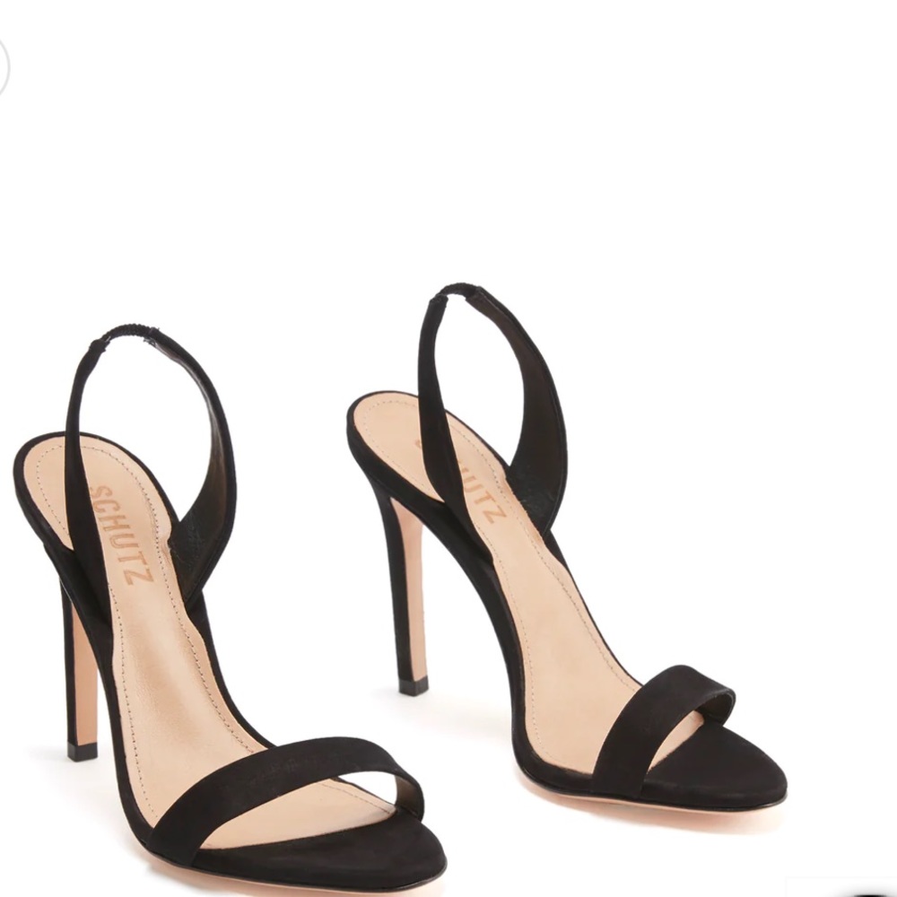 Schutz Luriane Heeled Sandal in Black size 8.5 New